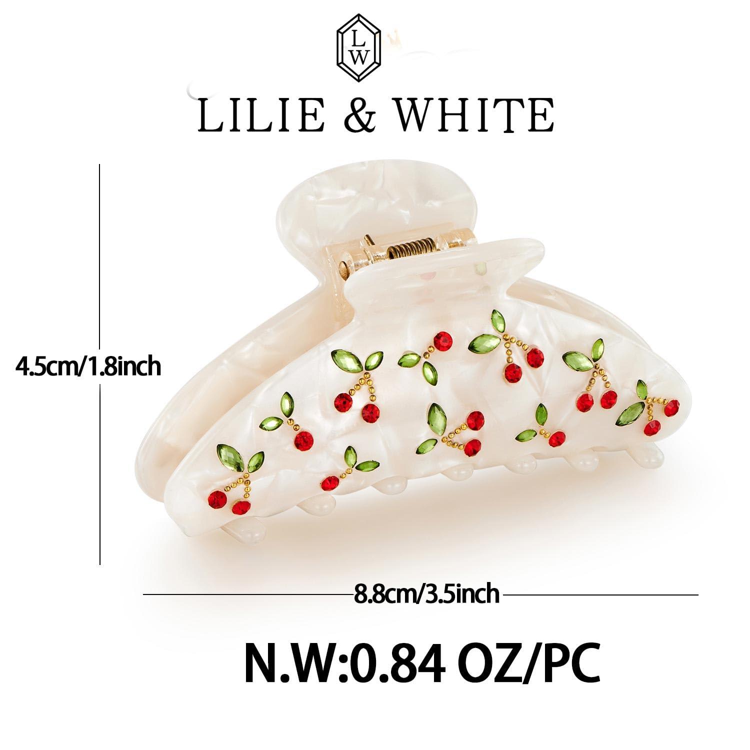 Haarspangen-Set 2er-Pack Damen Kirsch Blumen Design hypoallergen