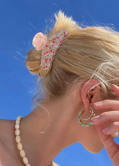 LILIE&WHITE Haarklammern-Set Damen 2er-Pack Kirsch- Blattdesign