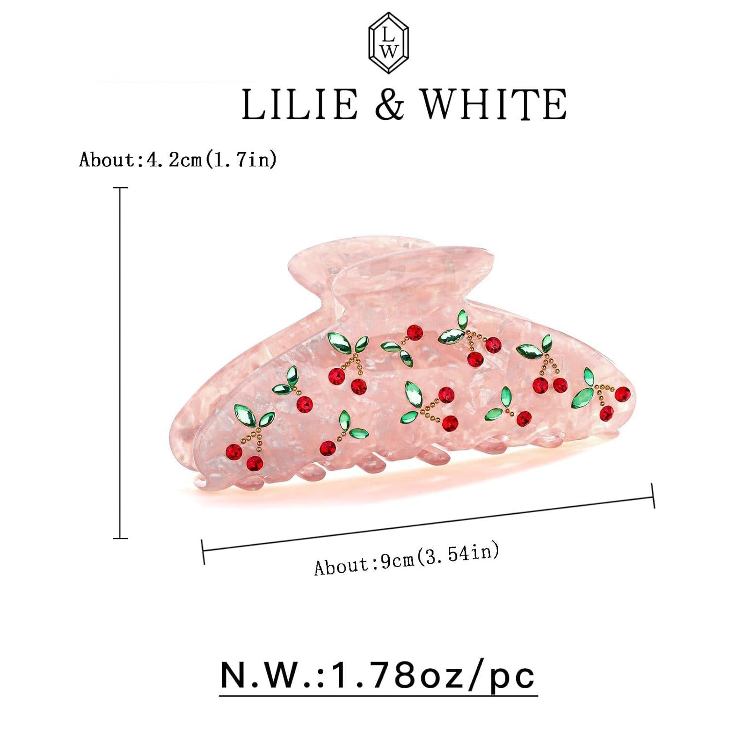 Haarspangen-Set 2er-Pack Kirsch Blatt Design Rutschfest Strapazierfähig