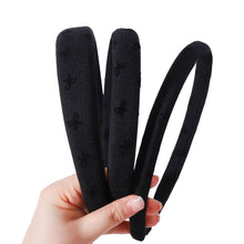 Schwarze Haarbänder mit Schleifenmuster 3er Set