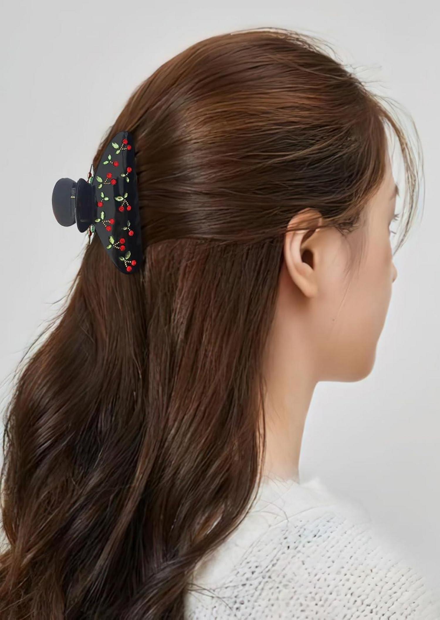 Haarspangen-Set Kirsch-Design Rutschfest und Langlebig 2er-Pack