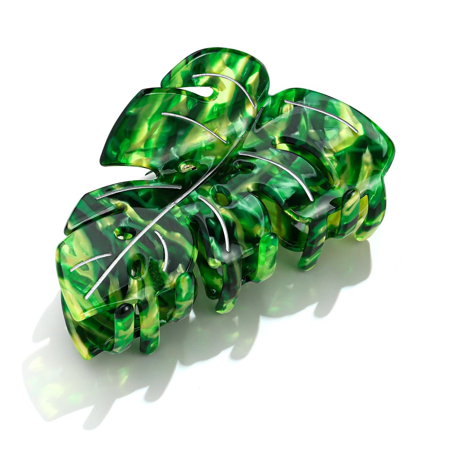 Haarspange Grünes Tropisches Blätterdesign Geschenkidee