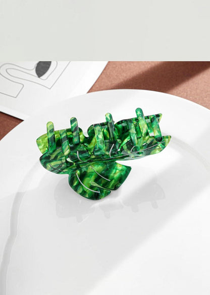 Haarspange Grünes Tropisches Blätterdesign Geschenkidee