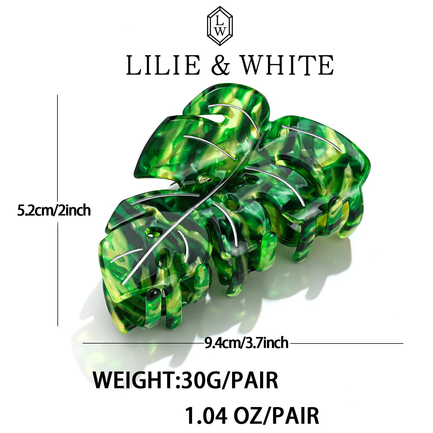 Elegante Haarspange mit grünem Tropenmuster, Geschenkidee, nickelfrei