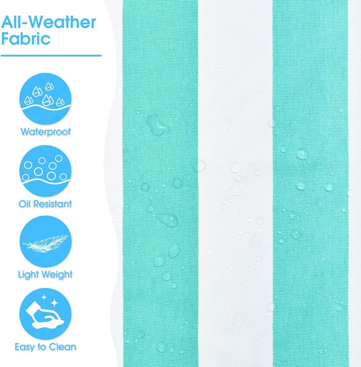 Leichte wasserdichte Strandtasche mit Reißverschluss in Hellem Cyan