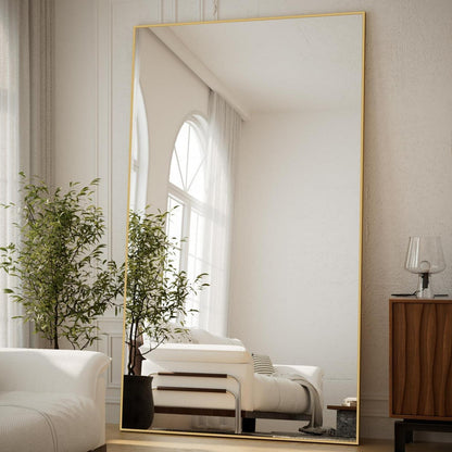 Großer Ganzkörperspiegel 102x218 cm – Stand- & Wandspiegel Gold