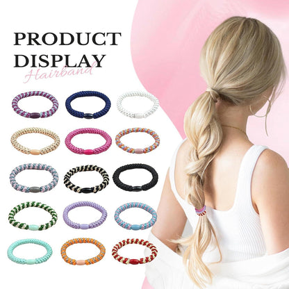 15er Pack Elastische Haargummis Damen - Für Dickes & Lockiges Haar