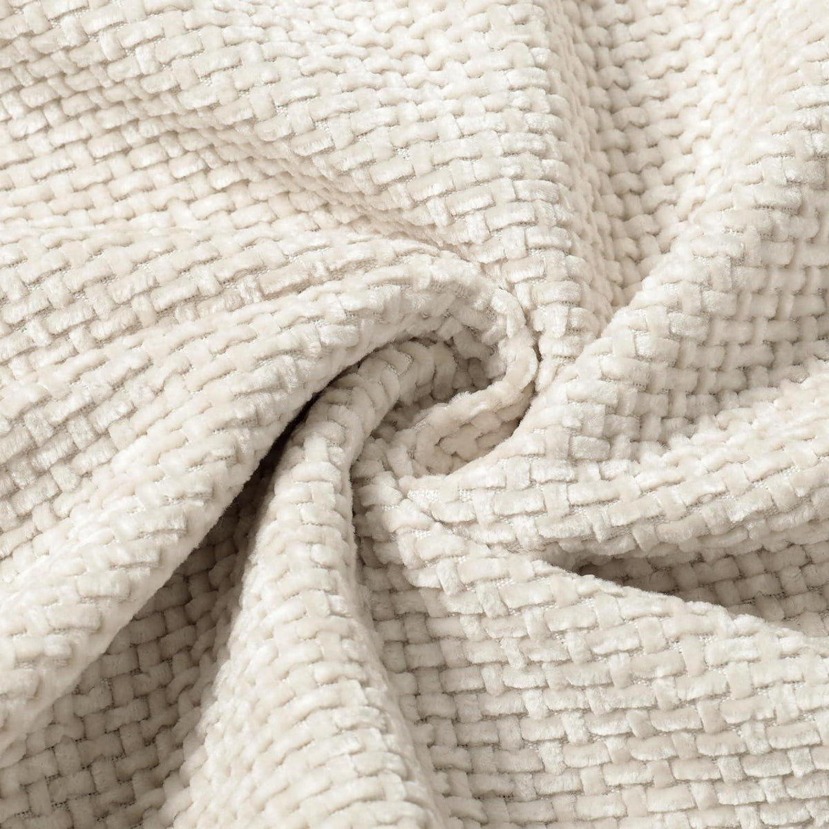 Chenille Kissenbezug 30x50 cm, 2er Set - Beige Dekokissen