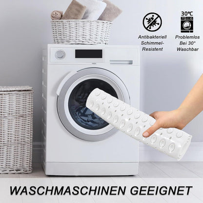 Rutschfeste Duschmatte 80x80 cm – Weiße PVC-Duscheinlage mit Saugnäpfen