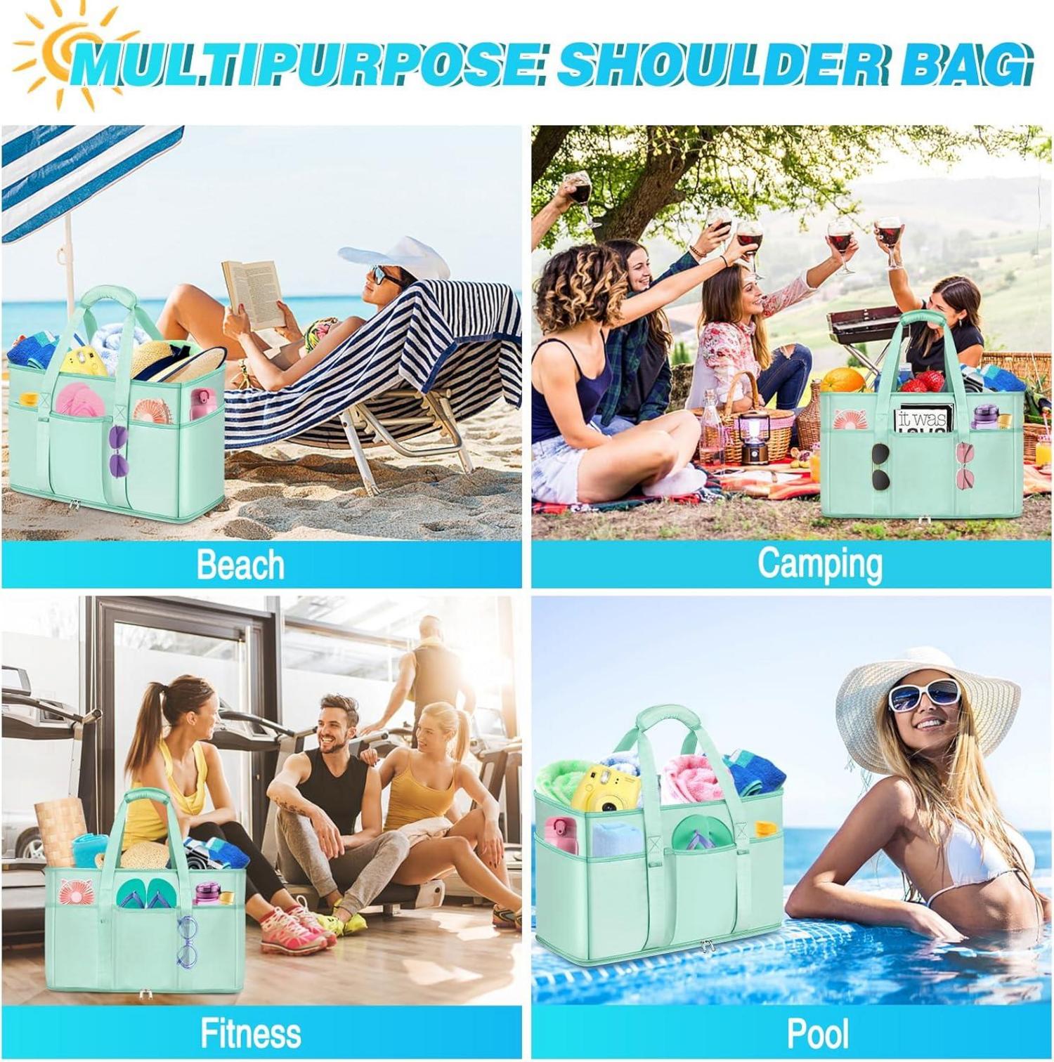 Strandtasche XXL Familiengröße Wasserdicht mit 12 Taschen