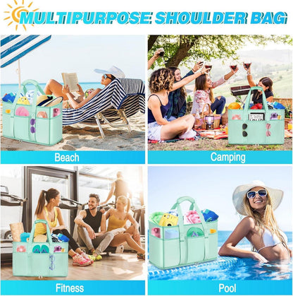 Strandtasche XXL Familiengröße Wasserdicht mit 12 Taschen