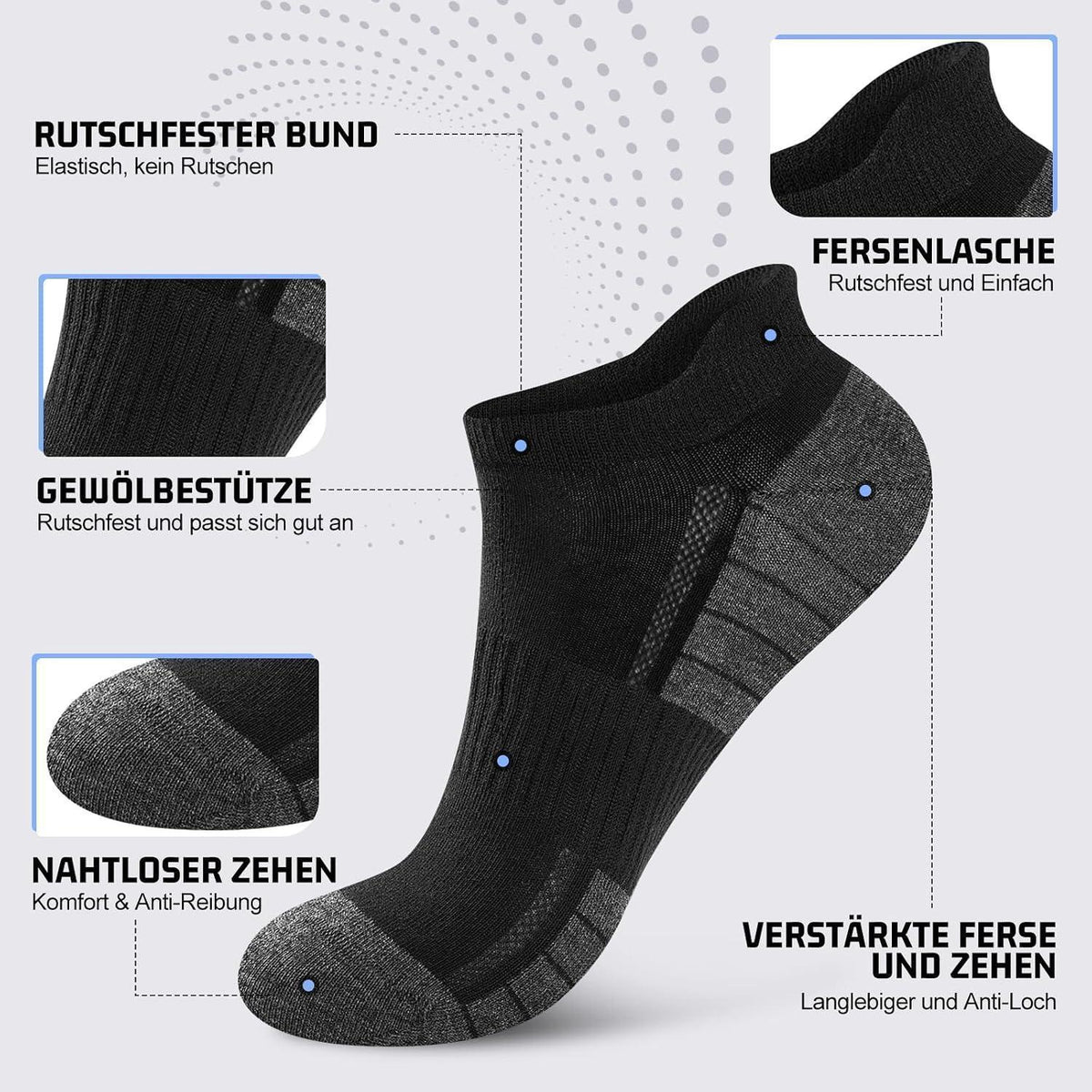 Sneaker Socken 10/20er Pack | Atmungsaktiv & Komfortabel