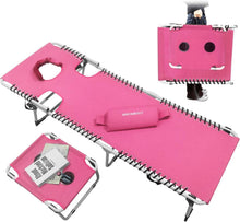 Klappbare Sonnenliege mit Arm- und Gesichtsloch 5-stufig verstellbar