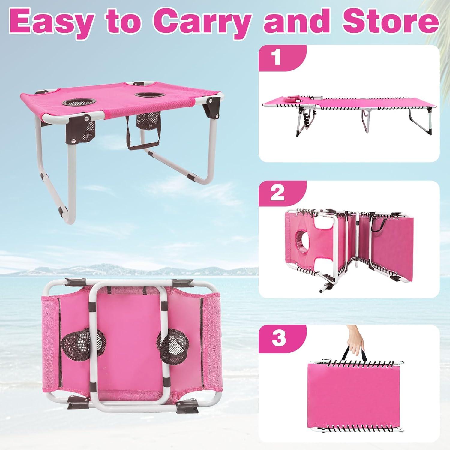 Sonnenliege Klappbar mit Arm- & Gesichtsöffnung 5-Stufig Verstellbar