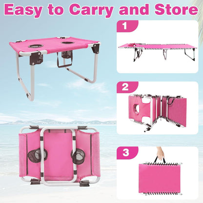 Sonnenliege Klappbar mit Arm- & Gesichtsöffnung 5-Stufig Verstellbar