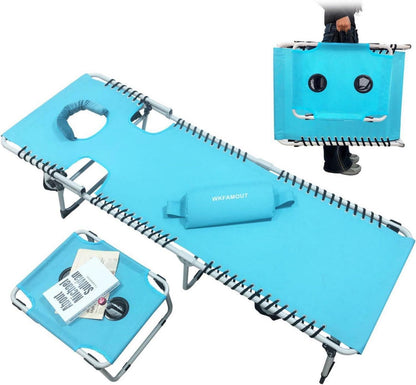 Klappbare Sonnenliege mit Gesichts- und Armloch 5-fach verstellbare