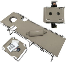 Faltbare Sonnenliege mit Gesichts- und Armloch 5-Stufig Khaki