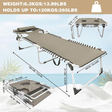 Klappbare Sonnenliege mit Gesichtsloch 5-Stufig Verstellbar