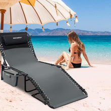 Klappbare Sonnenliege 5-Stufig verstellbar mit Kühltasche