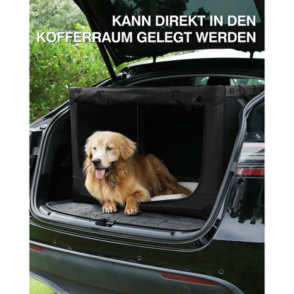 Faltbare Hundebox für mittelgroße Hunde – Reisebox mit Bett
