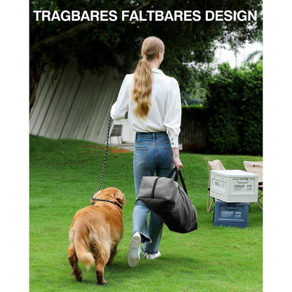 Faltbare Hundebox für mittelgroße Hunde – Grau, 106x78x78cm