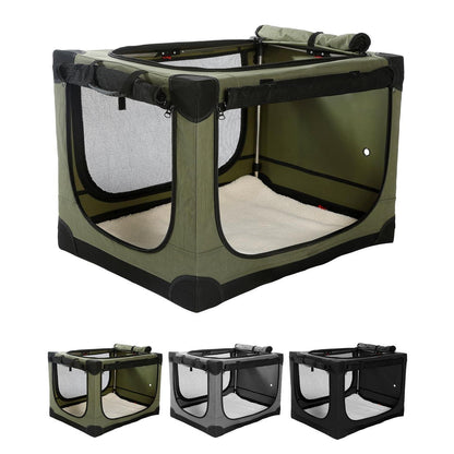 Faltbare Hundebox für mittelgroße Hunde – Grün 76x54x54cm