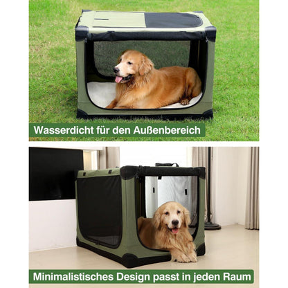 Faltbare Hundebox für mittelgroße Hunde – Grün 76x54x54cm