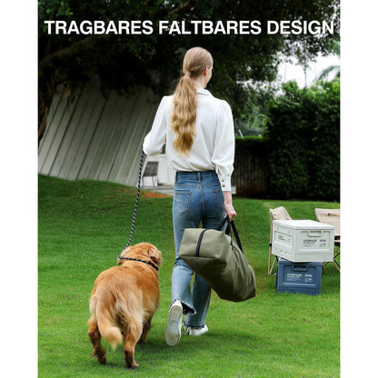 Faltbare Hundebox für mittelgroße Hunde – Grün 76x54x54cm