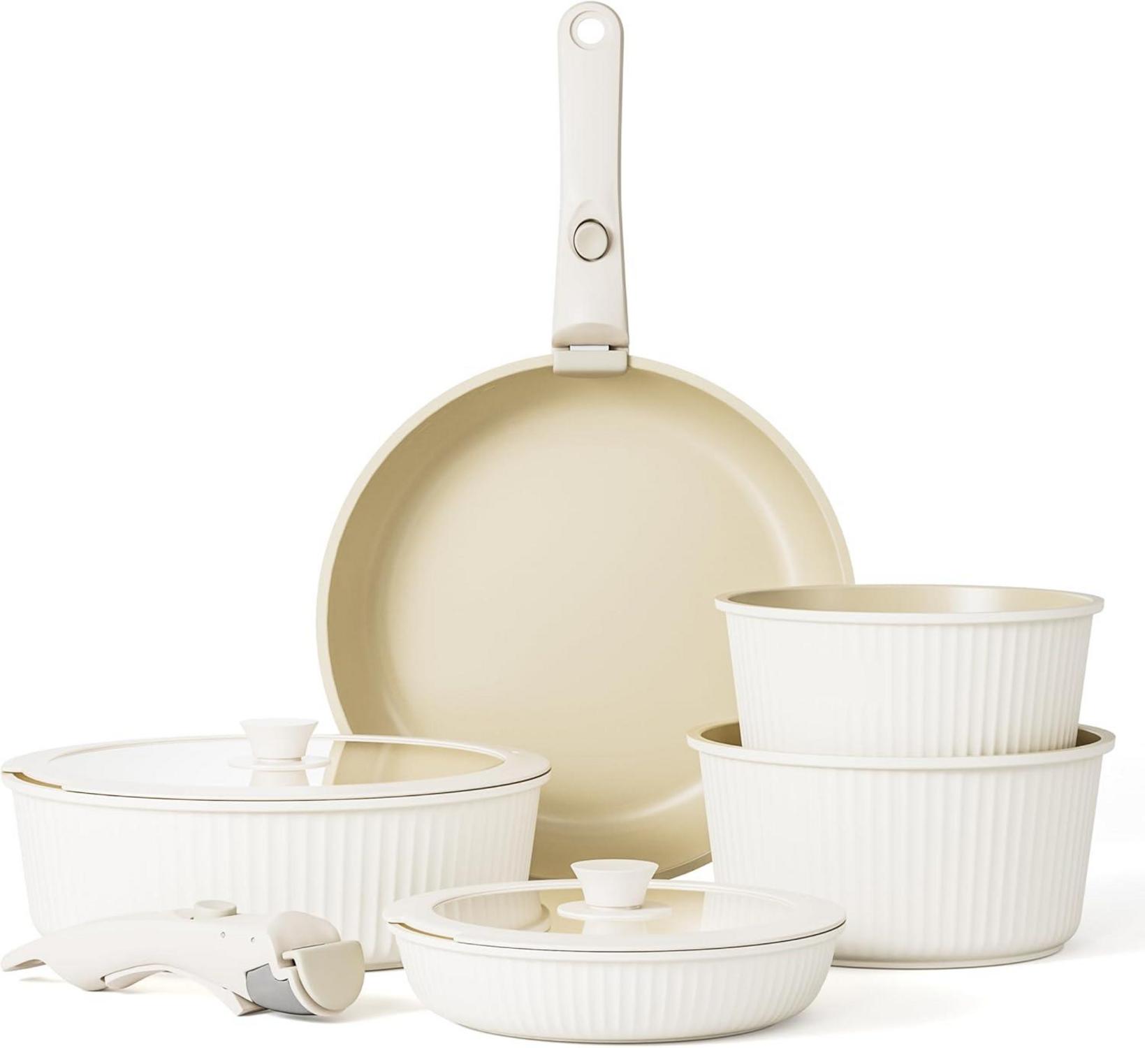 Induktion Töpfe Pfannen Set mit Deckeln Antihaft Granit Casseroles