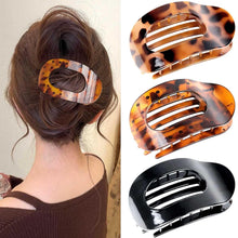 3er Set Damen Haarklammern Flache Claw Clips Leopardenmuster