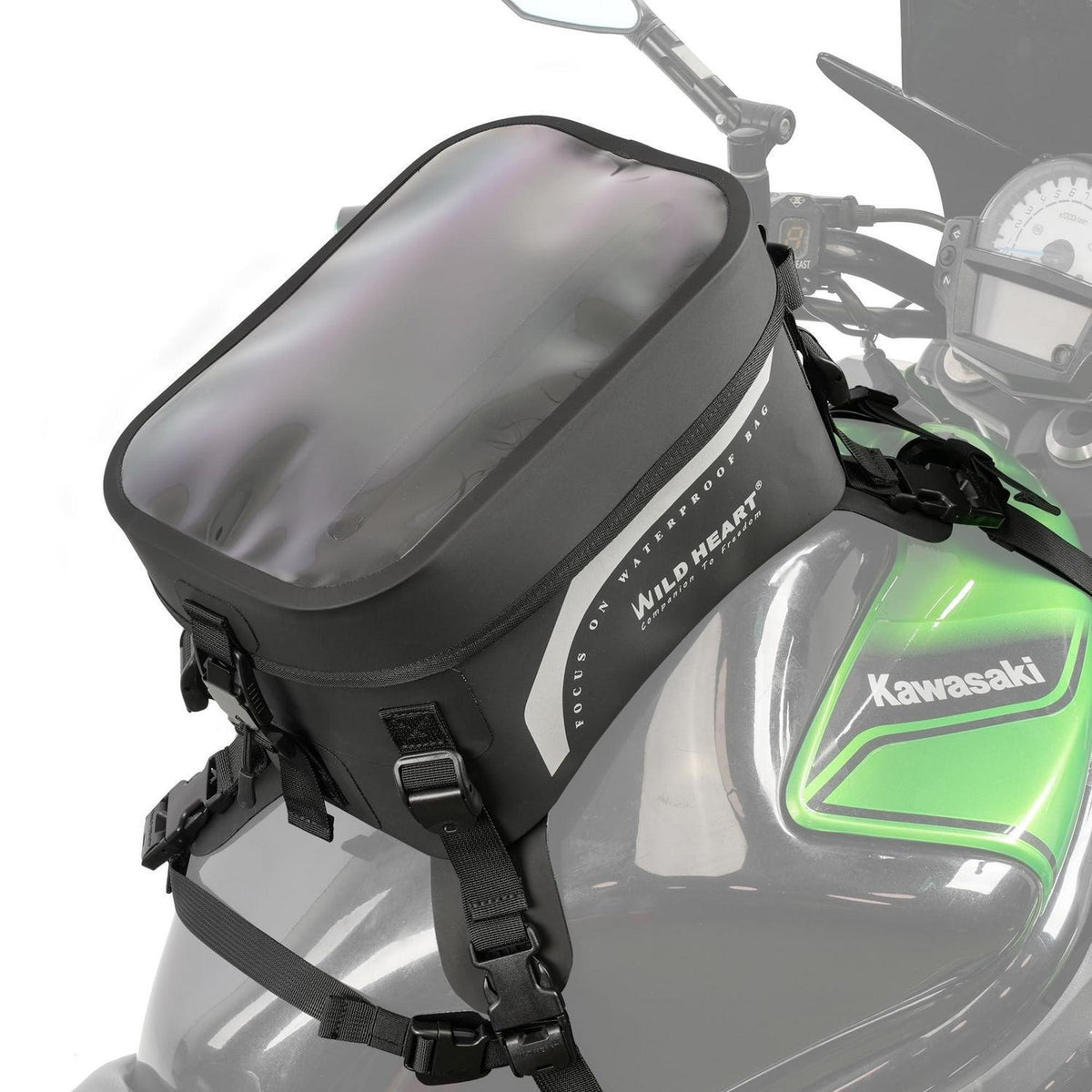 Wasserdichter Motorrad Tankrucksack 8L Universal mit Transparenter Abdeckung