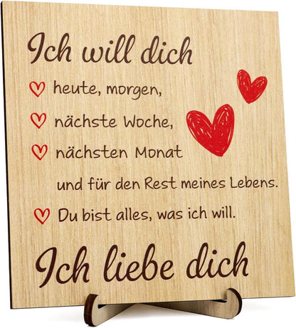 Liebes Schild Holz Geschenk Partner Valentinstag Jahrestag