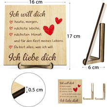Liebe Holz Schild 16x17cm Partner Geschenk Valentinstag