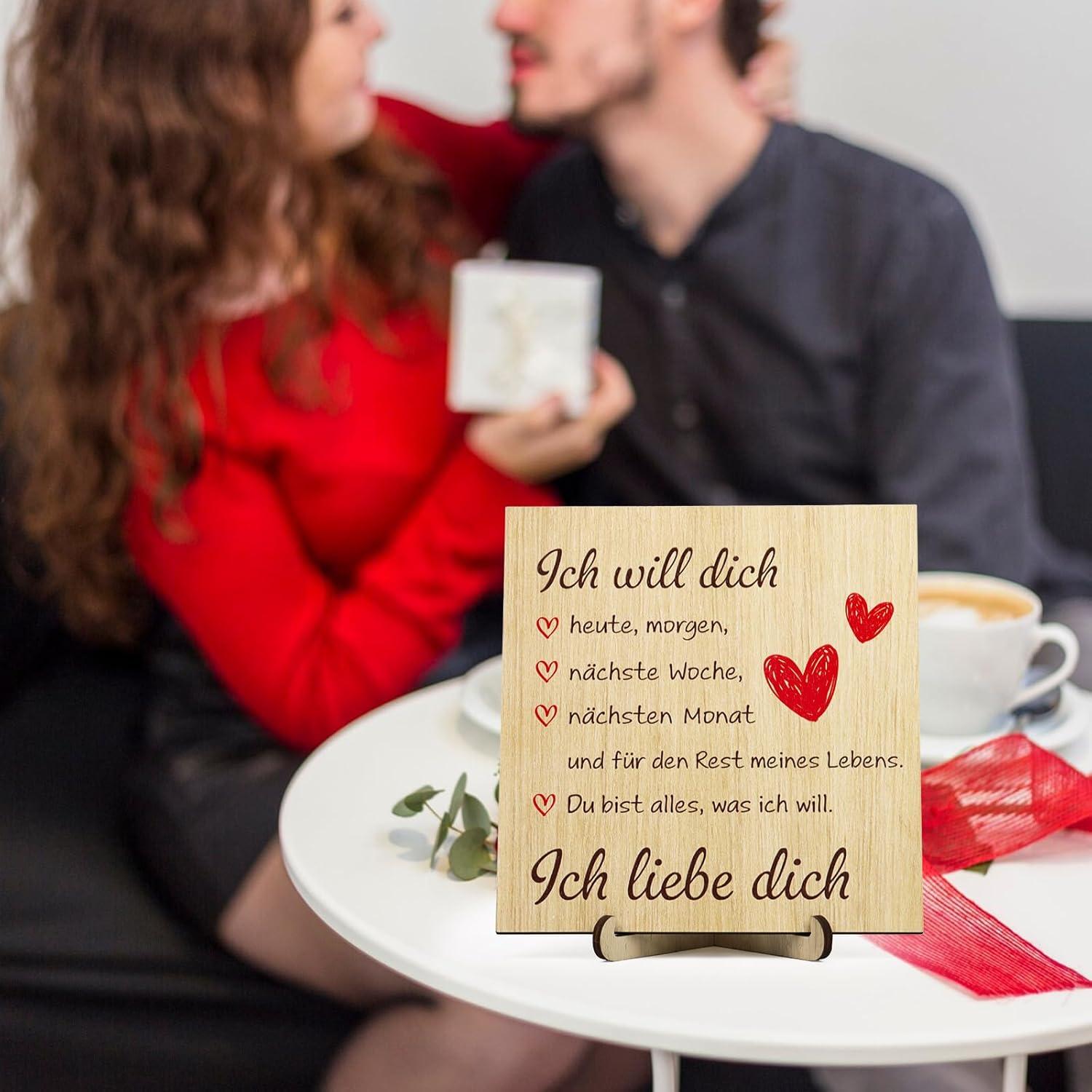 Liebes Schild Holz Geschenk Partner Valentinstag Jahrestag