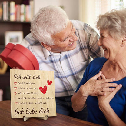 Liebe Schild 16x17cm Valentinstag Jahrestag Geschenk für Partner