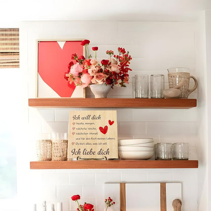 Geschenkpartner Holzschild Liebe 16x17cm Valentinstag Jahrestag