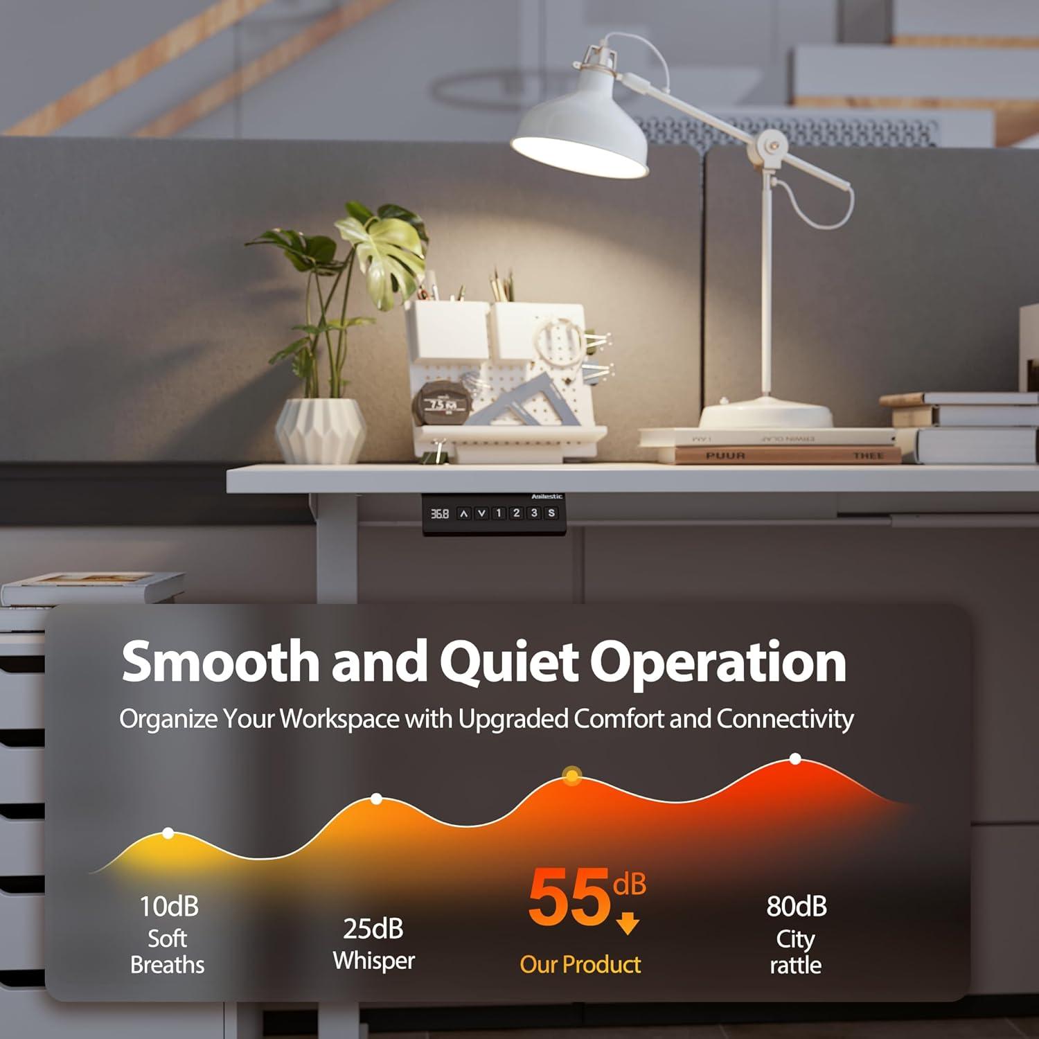 L-förmiger Schreibtisch Höhenverstellbar Elektrisch 190x155cm