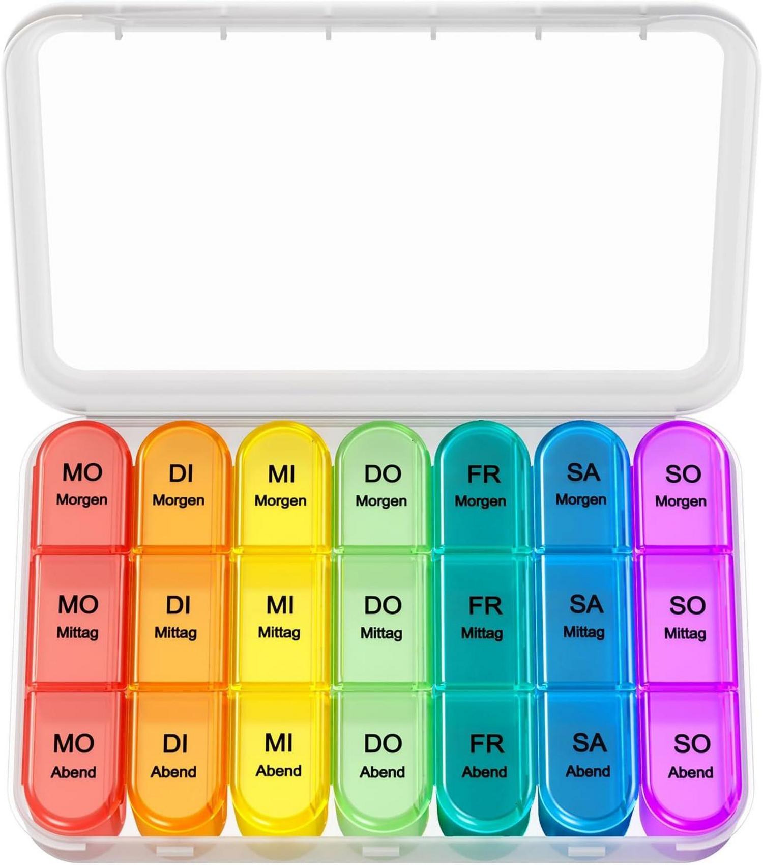 Tablettenbox 7 Tage Pillendose Medikamentenbox 3 Fächer