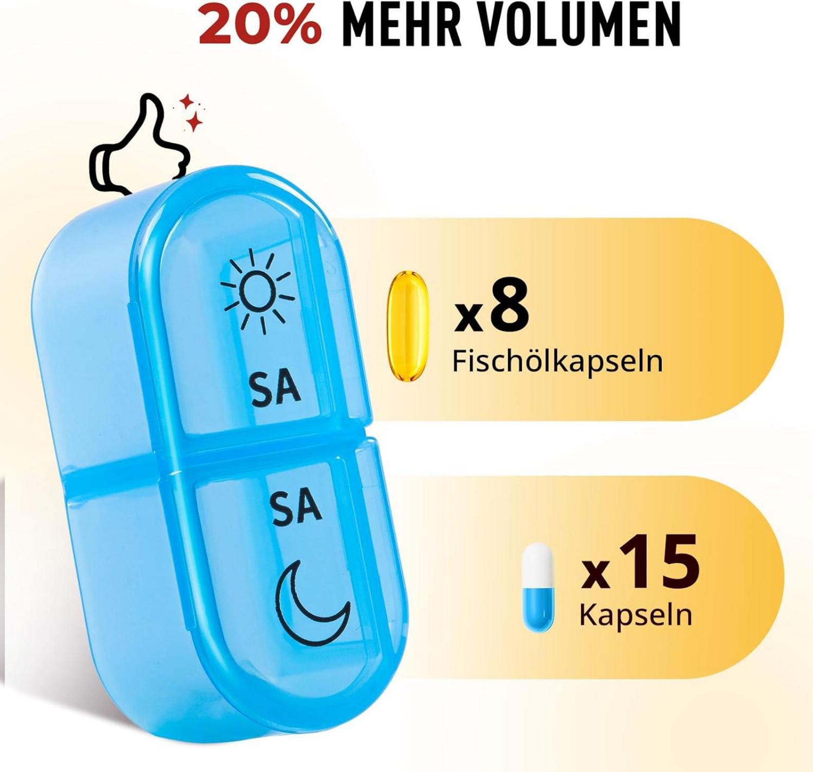 Tablettenbox 7 Tage BPA Frei Pillendose für Medikamente, Vitamine