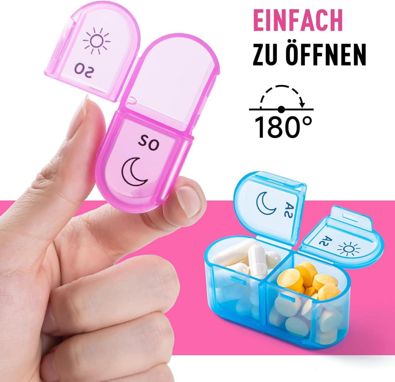 Tablettenbox 7 Tage Pillendose Organizer Medikamentenbox BPA Frei