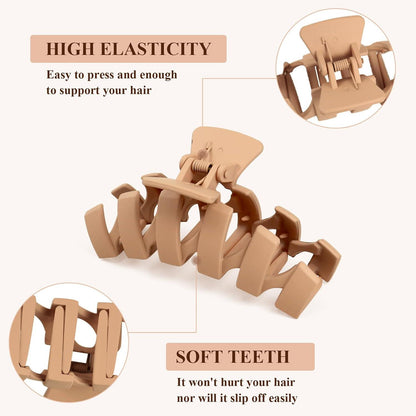 8 Stück Matte Haarklammer Groß Damen Haarspangen Rutschfest Hair Clips French