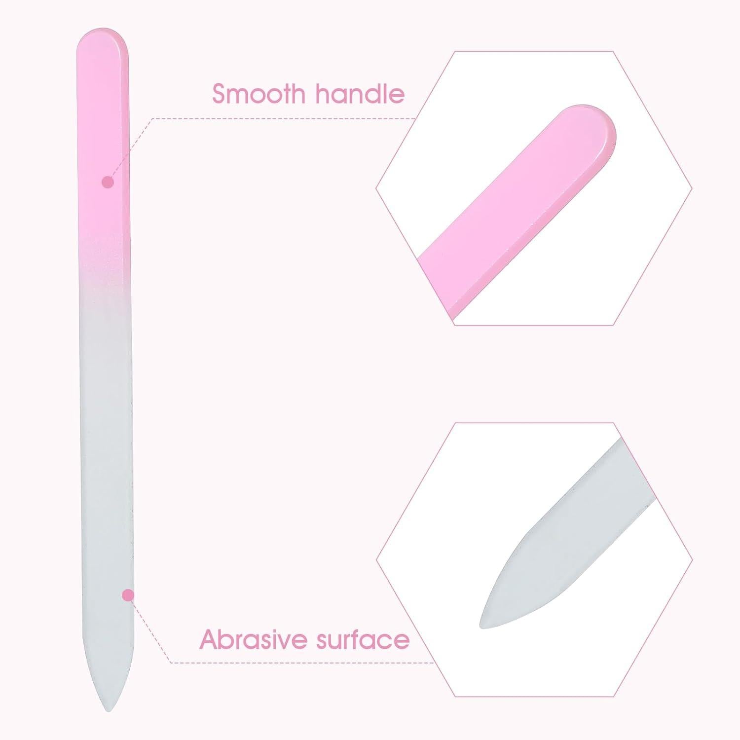 Glasfeile Set für Nägel in 3 Farben - Maniküre & Nagelpflege