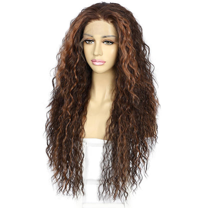 Lockige braune Lace Front Perücke – Schokolade Braun, 26 Zoll