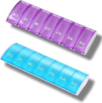 Tablettenbox 7 Tage Pillendose Nahrungsergänzung Unterwegs