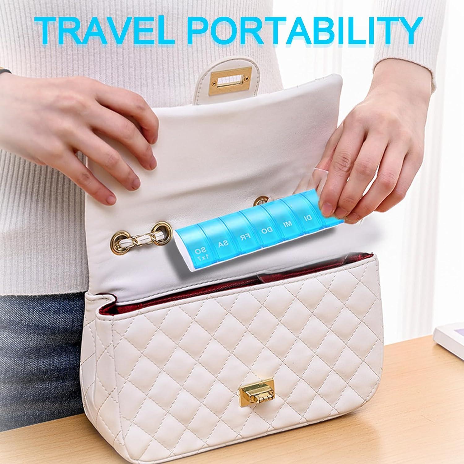 Pillendose 7 Tage Tablettenbox Vitamine Medikamente Aufbewahrung 2 Stück