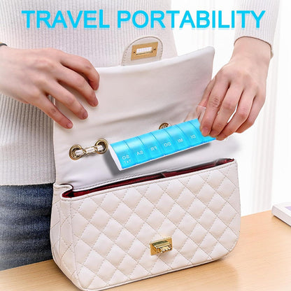 Pillendose 7 Tage Tablettenbox Vitamine Medikamente Aufbewahrung 2 Stück