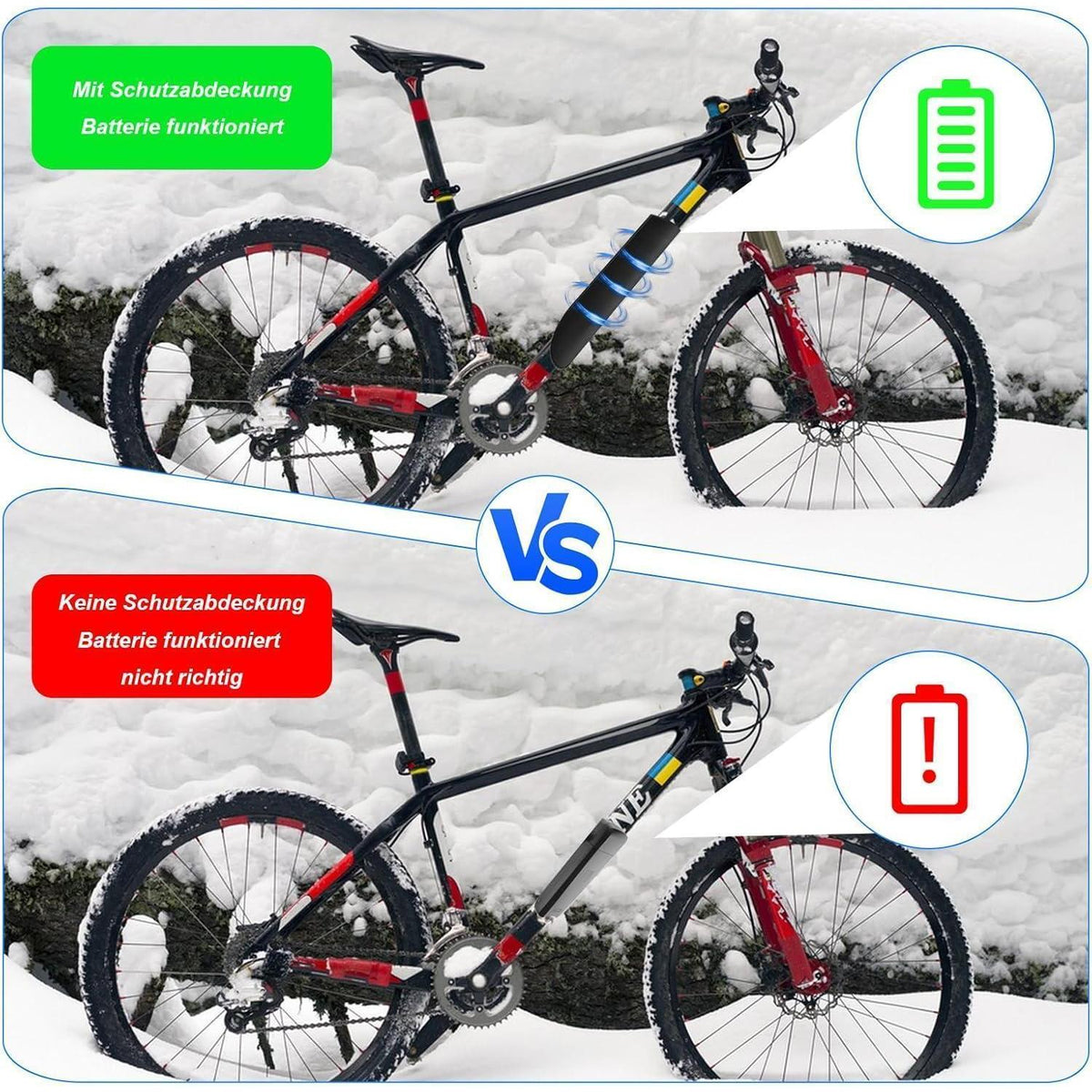 E-Bike Akku Schutzhülle Wasserdicht 28-45cm Umfang