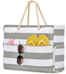 Große Wasserdichte Strandtasche mit Schuhfach für Damen