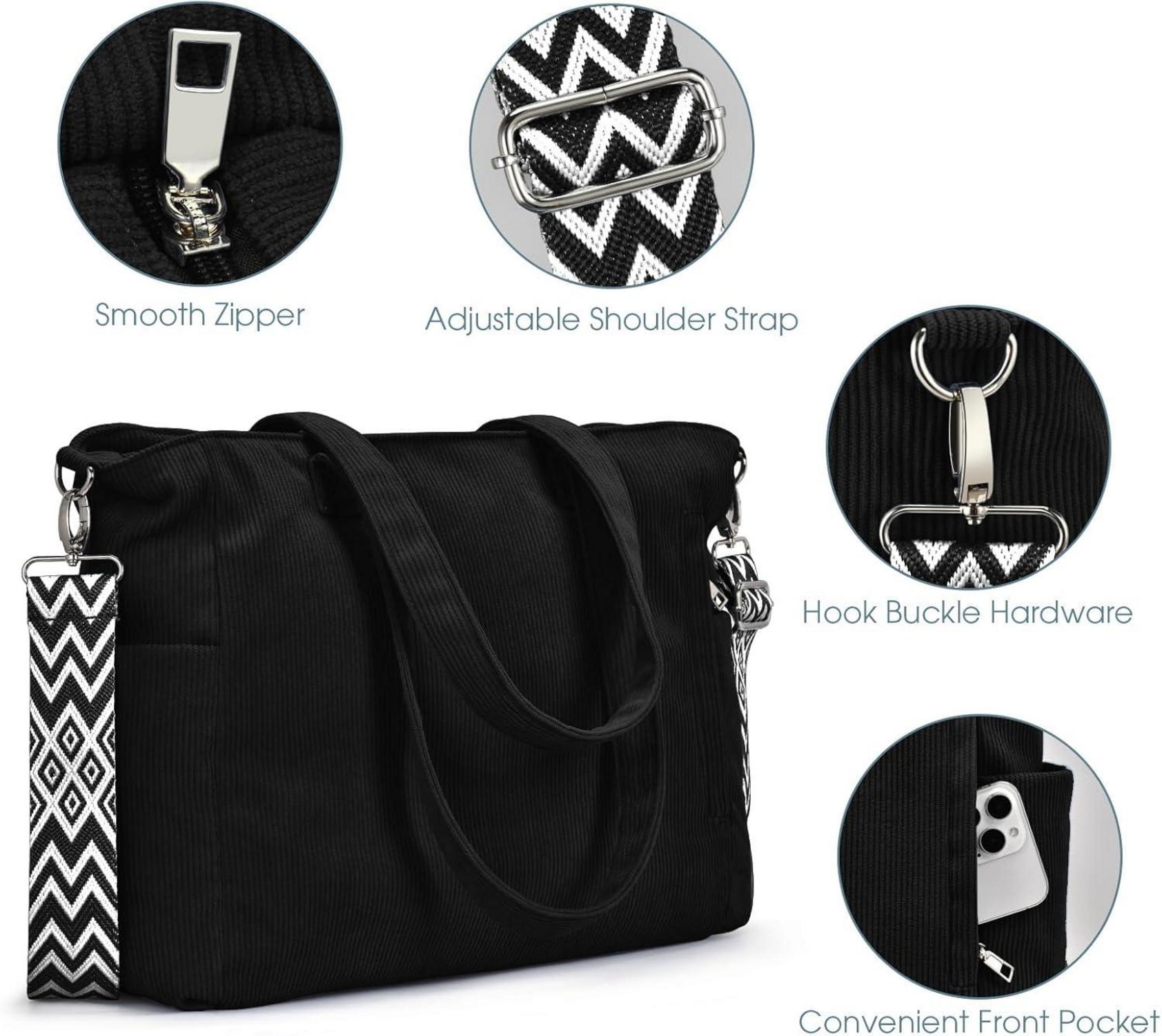 Große Cord Umhängetasche Damen Reise Shopper Handtasche