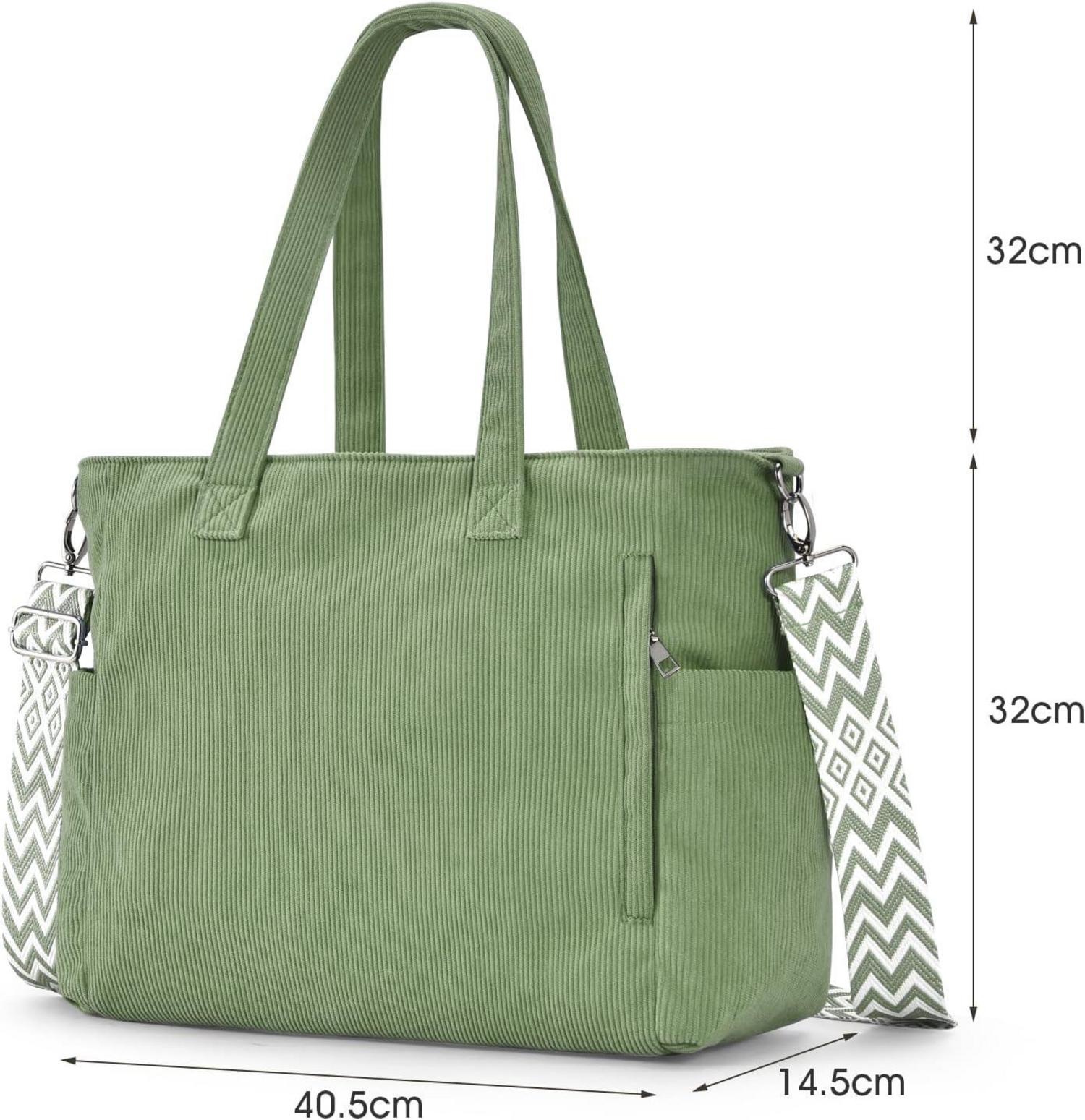 Oscaurt Damen Handtasche Cord Tote Bag Groß Crossbody Umhängetasche